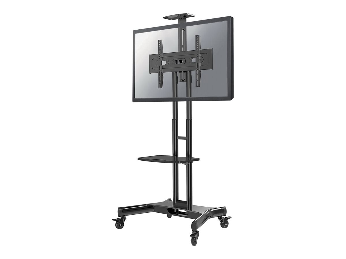 Neomounts NM-M1700BLACK TV-Trolley 32-75", Schwarz, Fester Bodenständer, Stahl, 50 kg, 81,3 cm (32"), 190,5 cm (75")NM-M1700BLACK TV-Trolley - 32-75" - max 50 kg - manuell H 104,2-154,2 cm - VESA 200x