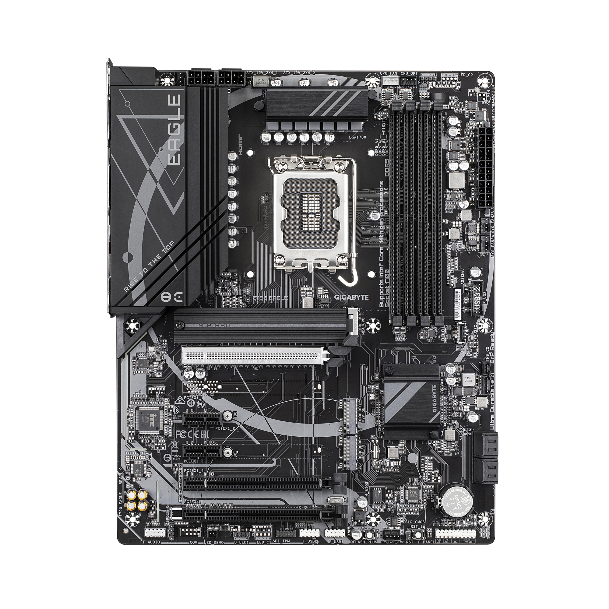 Gigabyte Z790 EAGLE Motherboard - Unterstützt 14. Generation Intel Core CPUs, 12+1+1 Phasen VRM, bis zu 7600MHz DDR5 (OC), 3xPCIe 4.0 M.2, 2,5GbE LAN, USB 3.2 Gen 2, Intel, LGA 1700, Intel® Celeron®,