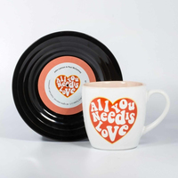 Thumbs Up 1001707, Set, 0,25 l, Rot, Weiß, Keramik, Becher, UniversalTassen-Set "Lyrical Mug" Love - Lennon & McCartney