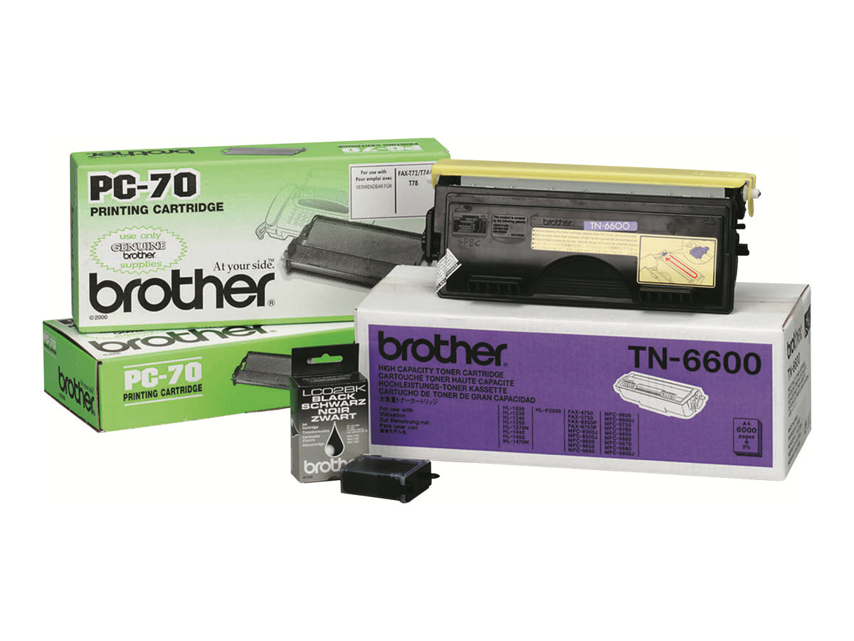 Brother TN-6600 - Schwarz - original - Tonerpatronefür Brother HL-1030 - 1230 - 1240 - 1250 - 1270 - 1430 - 1440 - 1450 - 1470 - P2500 - MFC-8300 - 9600
