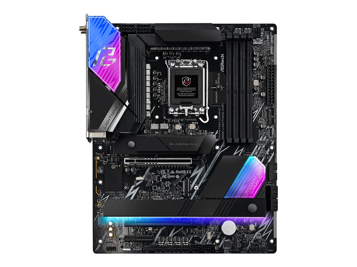 ASRock Phantom Gaming Z890 LIGHTNING WIFI - Motherboard - ATX - LGA1851 Sockel - Z890 Chipsatz - USB4, USB-C 3.2 Gen 2x2, USB 3.2 Gen 2, USB 3.2 Gen 1 - 2.5 Gigabit LAN, Wi-Fi 7, Bluetooth - Onboard-G