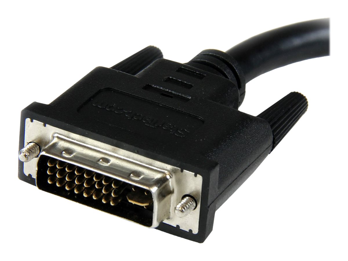 StarTech.com VGA auf DVI Monitor Adapter 20cm - VGA (15 pin)(Buchse) DVI-I (29 pin) (Stecker) Kabel - VGA/ DVI Dongle - VGA-Adapter - DVI-I (M) zu HD-15 (VGA) (W) - 20 cm - Daumenschrauben - Schwarz