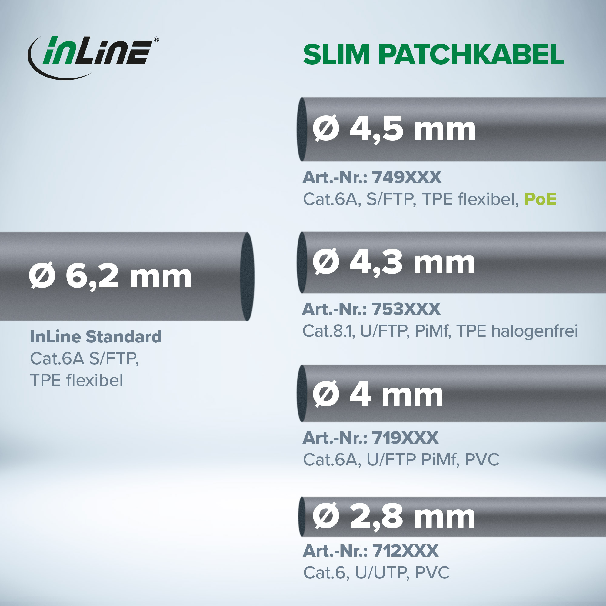 InLine Slim Patchkabel - U/UTP - Cat.6 - schwarz - 1,5m1.5 m - UTP - CAT 6 - geformt - rund - ohne Haken - Schwarz