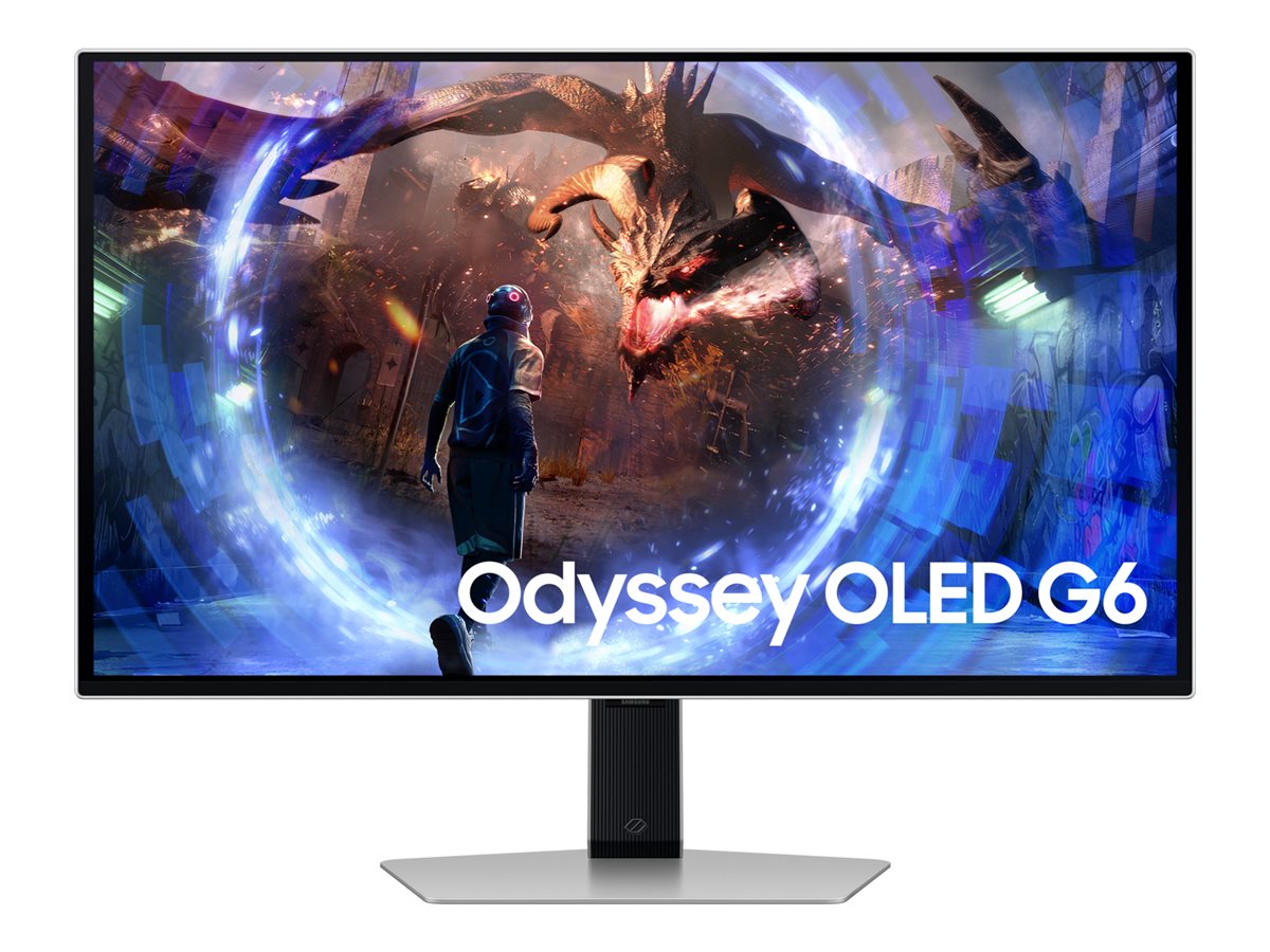 Samsung Odyssey OLED G6 S27DG600SU - G60SD Series - OLED-Monitor - Gaming - 67 cm (27")2560 x 1440 QHD @ 360 Hz - 250 cd/m² - 1000000:1 - 0.03 ms - 2xHDMI - DisplayPort - Silber
