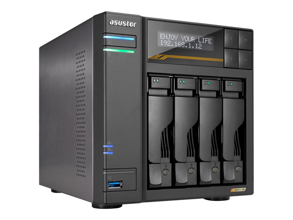 Asustor Lockerstor 4 Gen3 - NAS-Server - 4 Schächte - SATA 6Gb/s / PCIe 4.0 x4 (NVMe)