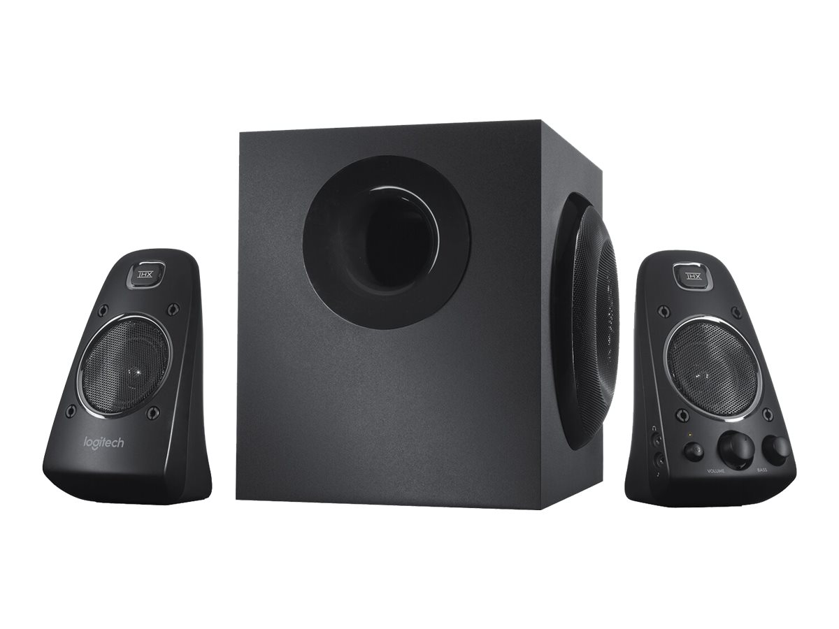 Logitech Z-623 - Lautsprechersystem - für PC - 2.1-Kanal - 200 Watt (Gesamt)Z623 Lautsprecher-System mit Subwoofer - Satter Bass - 400 Watt Spitzenleistung - THX-Zertifiziert - 3.5mm & Cinch-Eingänge