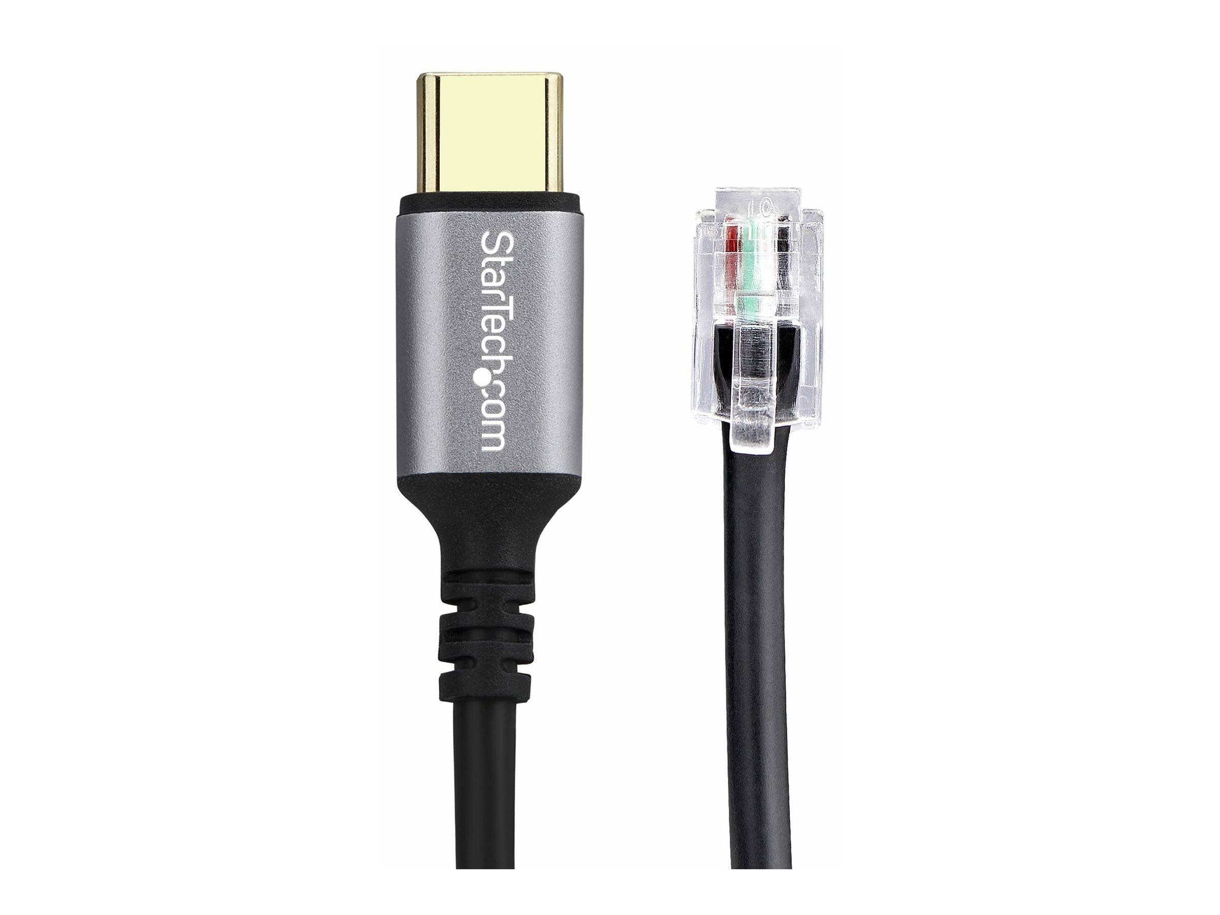 StarTech.com USB-C to RJ9 Adapter for OfficePhone Handset or Wired/Wireless Headset - Use Existing Landline Hardware - 6ft/1.8m - For Laptop/Desktop Computer/Mobile - Headsetadapter - USB-C männlich z