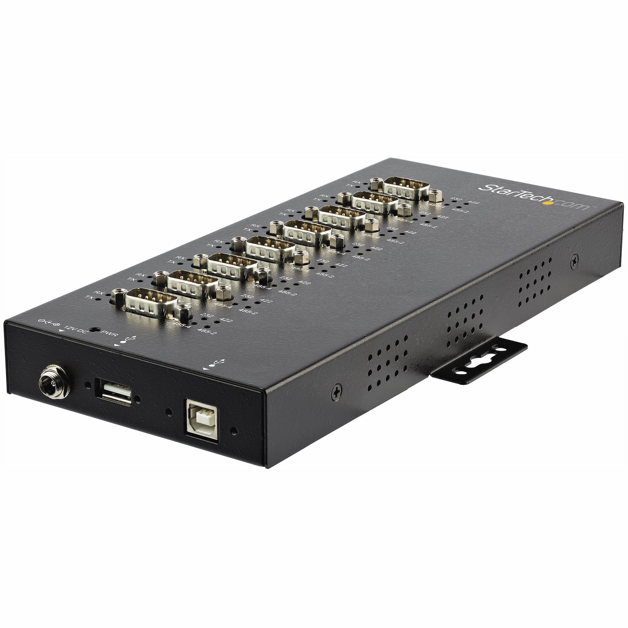 StarTech.com Startech 8 Port Serieller Hub, USB auf RS232/RS485/RS422 Adapter - Industrieller USB 2.0 auf DB9 Konverter Hub - IP30 Schutzklasse - Hutschienenmontierbar, 15kV ESD Schutz (ICUSB234858I)S