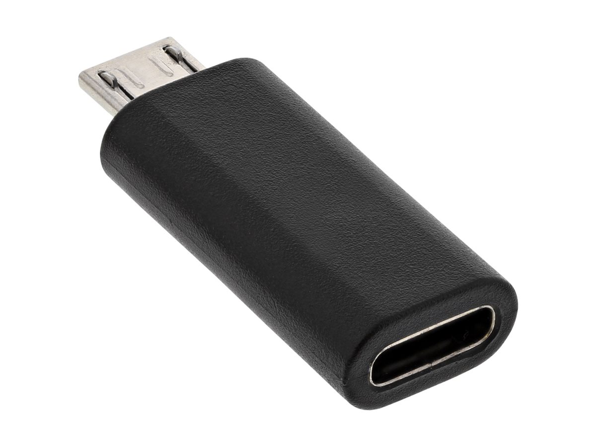 InLine USB 2.0 Adapter - Micro-USB Stecker auf USB-C BuchseUSB 2.0 - Schwarz