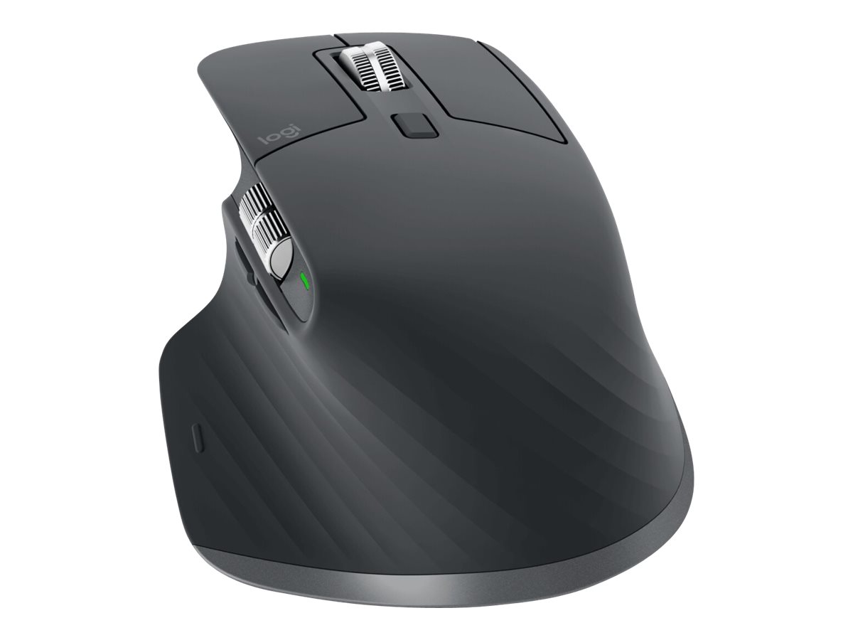 Logitech Master Series MX Master 3S - Mausergonomisch - optisch - 7 Tasten - kabellos - 2.4 GHz - Bluetooth - Logitech Logi Bolt USB-Empfänger - Graphite