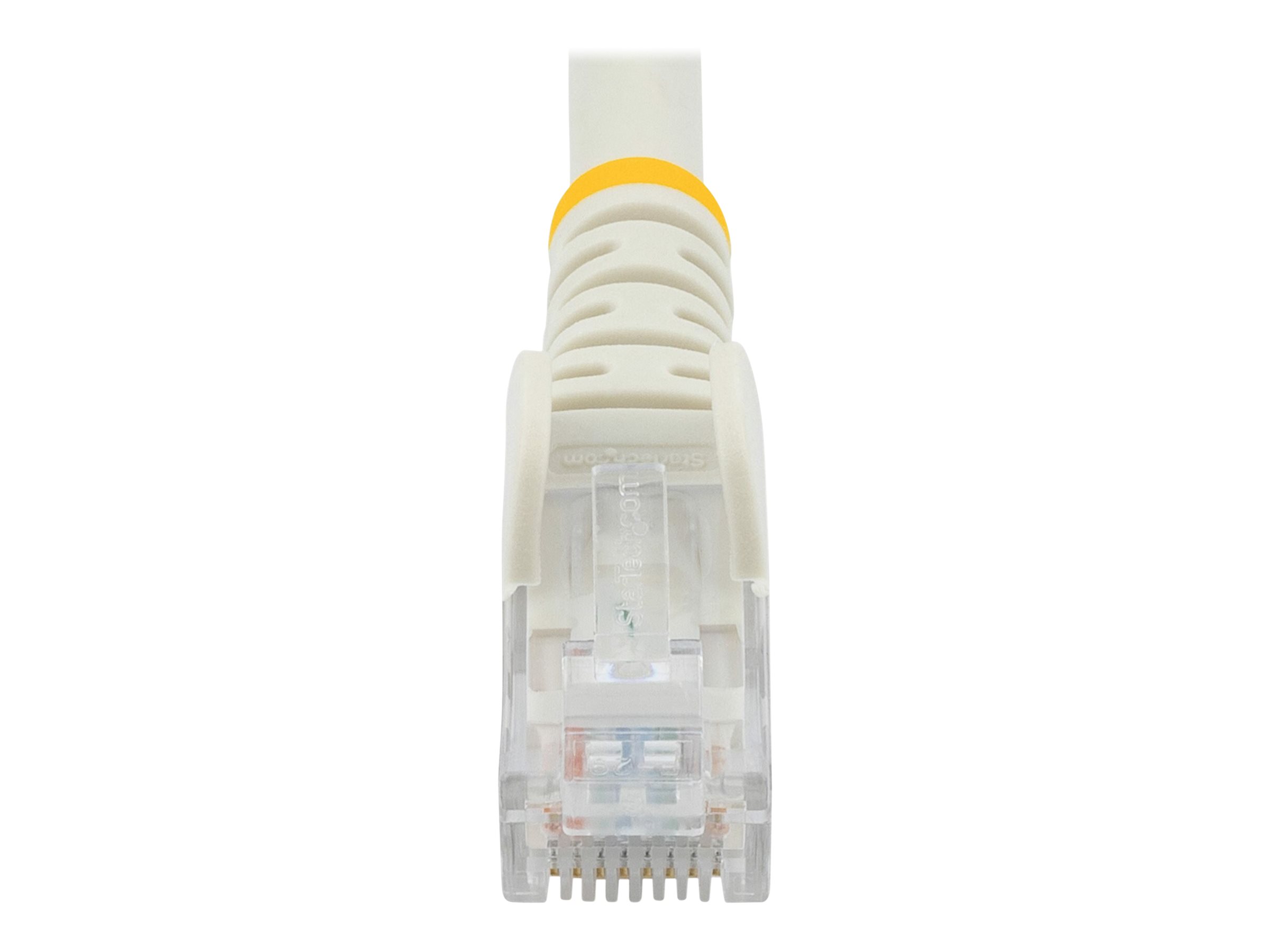 StarTech.com 1m CAT6 Ethernet Cable, 10 Gigabit Snagless RJ45 650MHz 100W PoE Patch Cord, CAT 6 10GbE UTP Network Cable w/Strain Relief, White, Wiring is UL Certified/TIA - Category 6 - 24AWG (N6PATC1