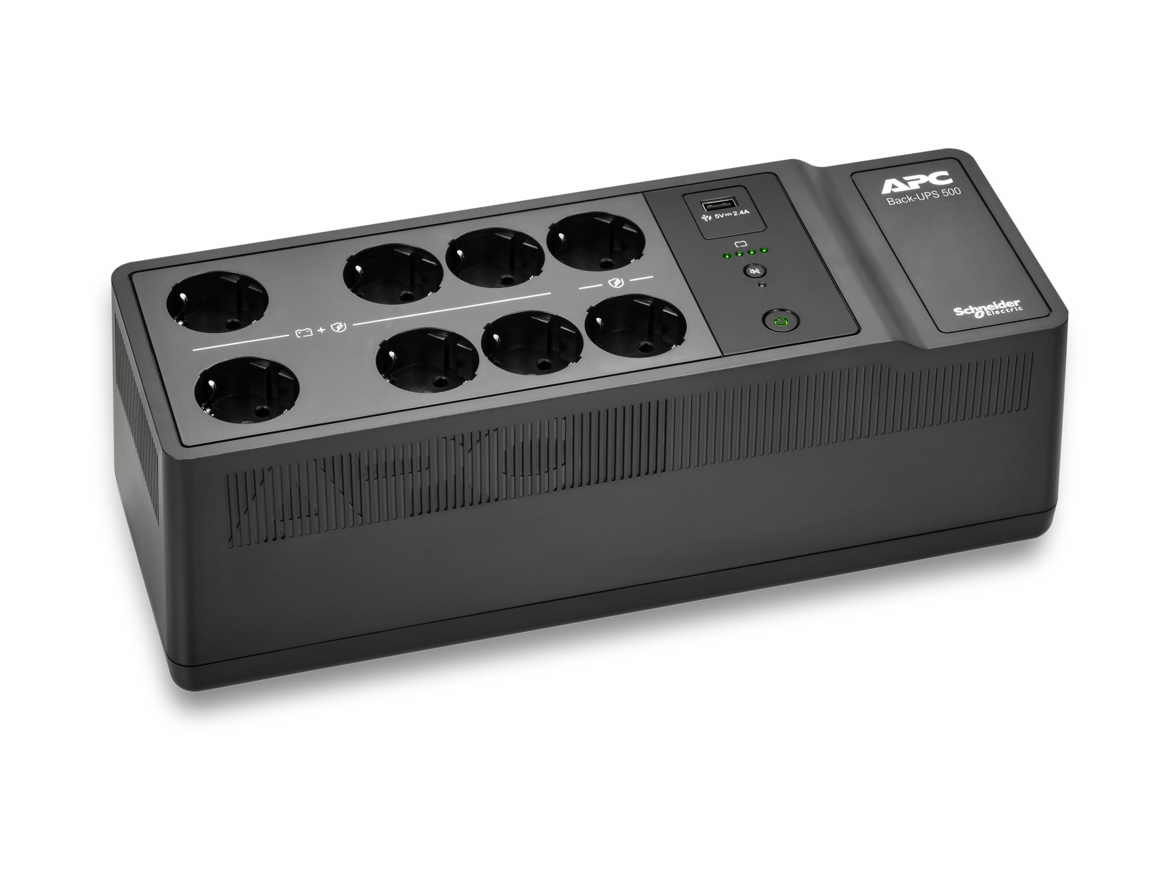 APC Back-UPS - USV (Wandmontage / Aufputzmontage)Wechselstrom 230 V - 300 Watt - 500 VA - Ausgangsanschlüsse: 8