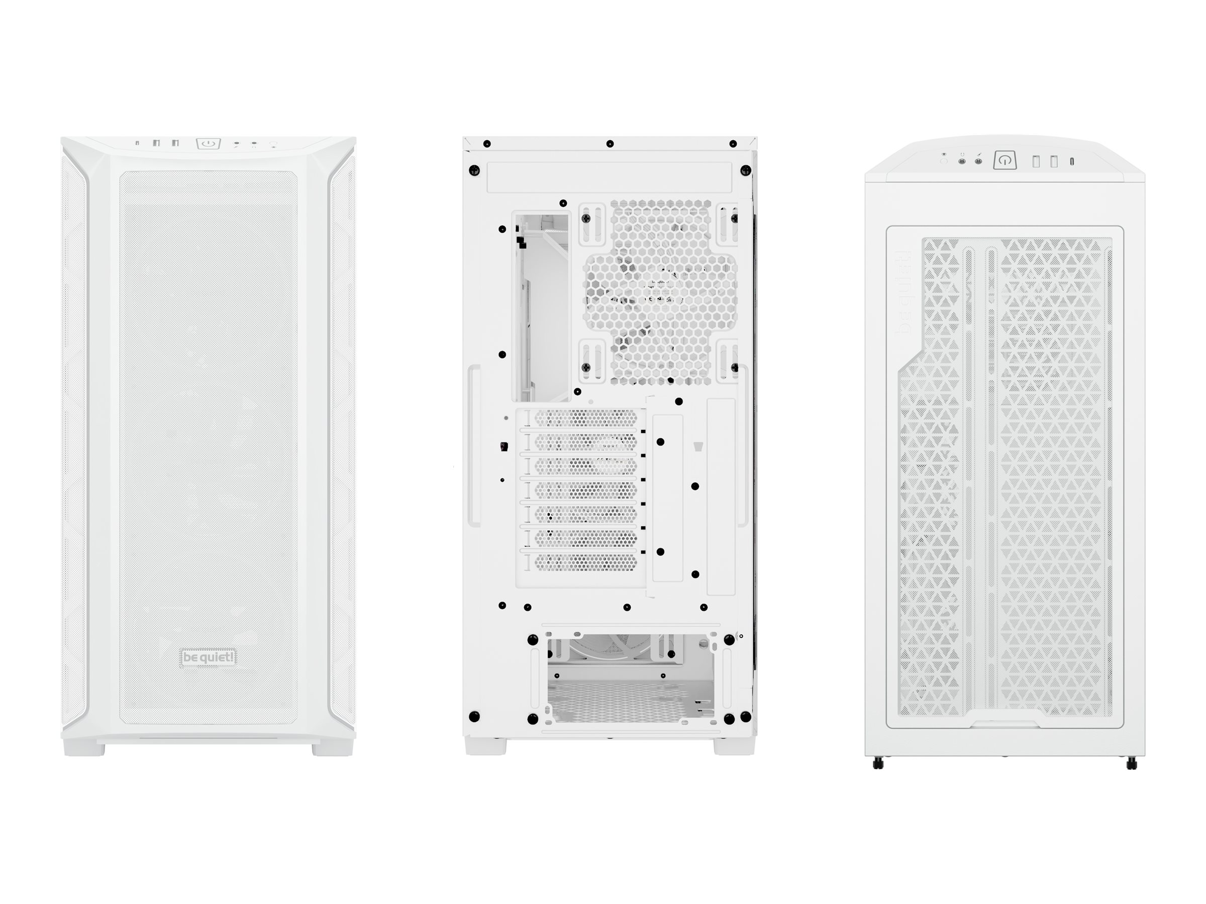 Be Quiet! SHADOW BASE 800 FX - Midi-Tower - E-ATX - Seitenteil mit Fenster (gehärtetes Glas)keine Spannungsversorgung (ATX / PS/2) - weiß - USB/Audio