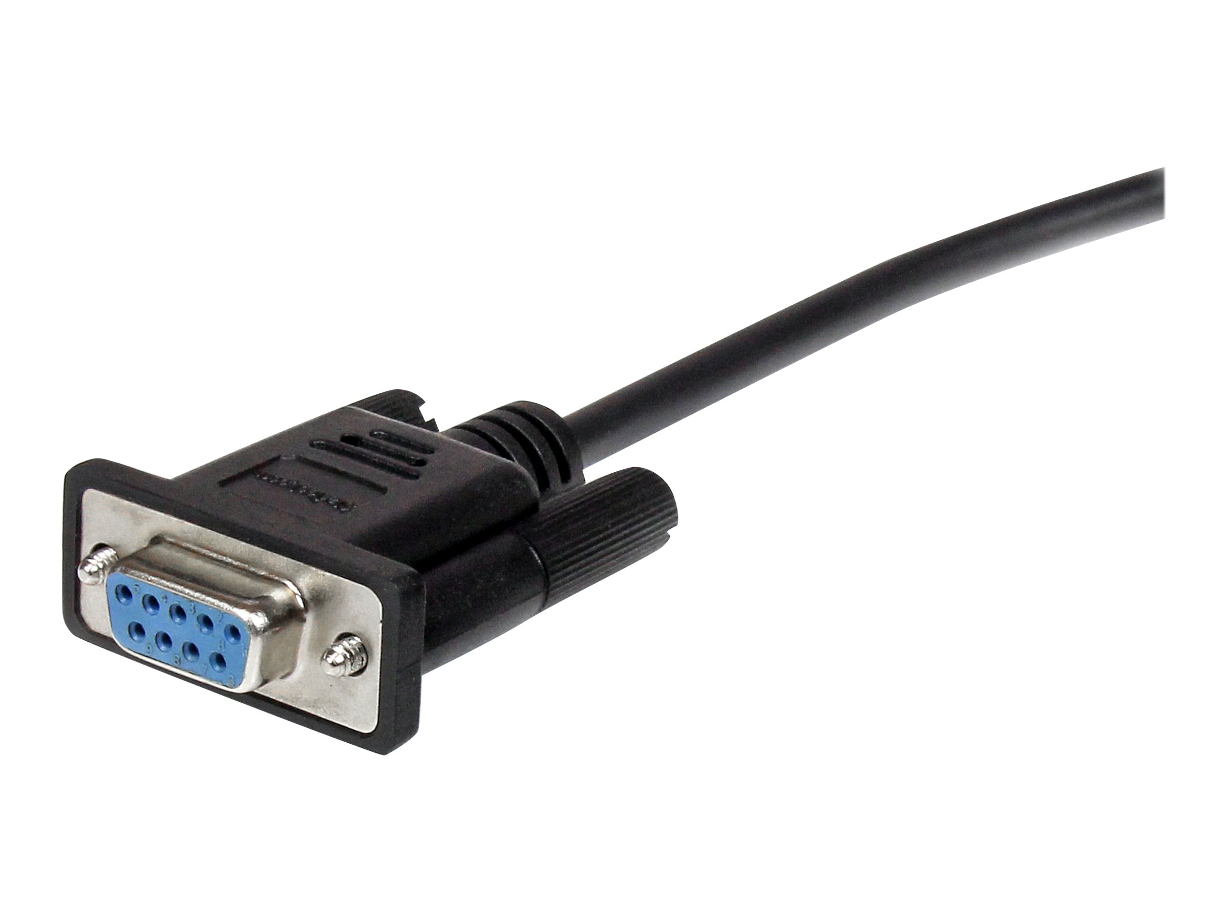 StarTech.com Serielles DB9 RS232 Verlängerungskabel 3m - RS 232 DB-9 Kabel Verlängerung- DB 9 (Stecker)RS-232 (Buchse) Schwarz - Serielles Verlängerungskabel - DB-9 (M) zu DB-9 (W) - 3 m - Schwarz - f