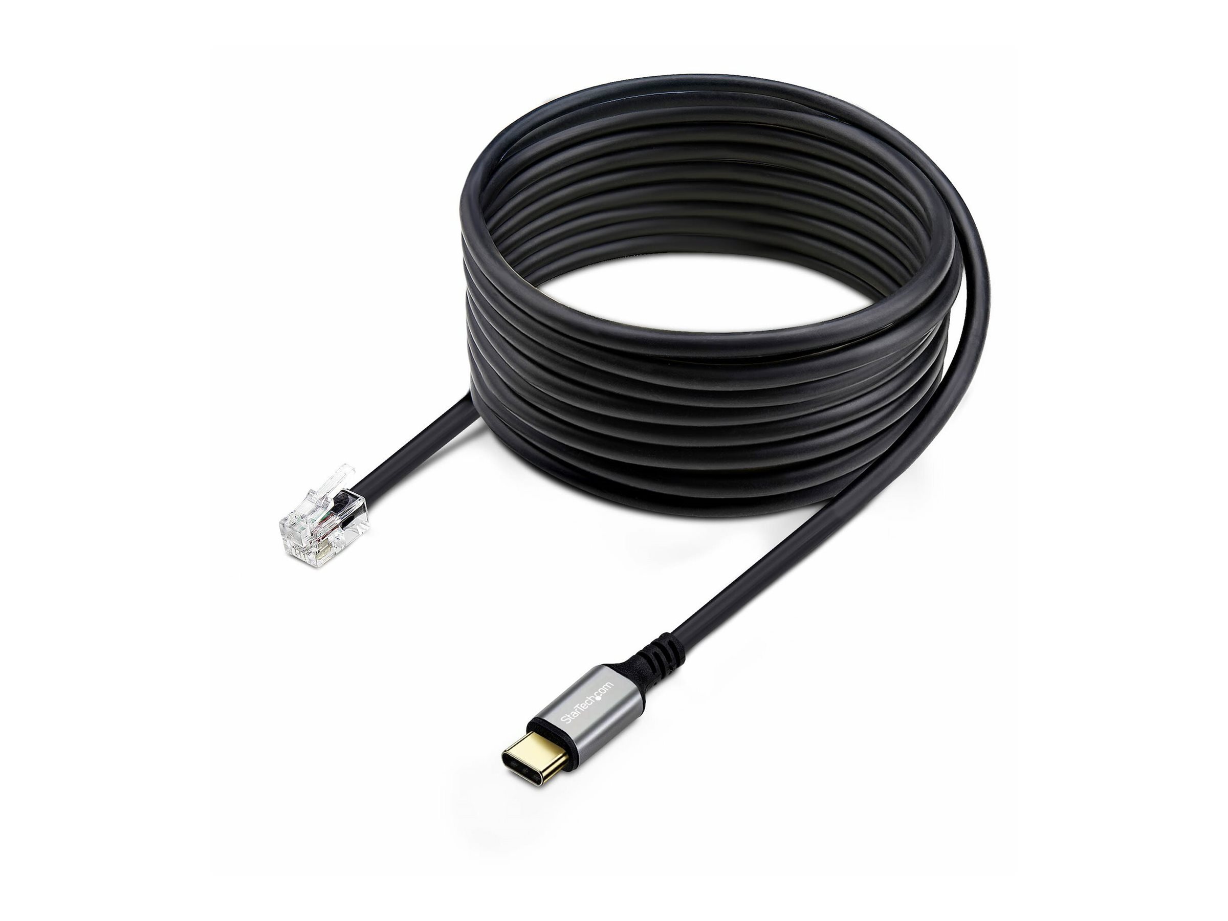 StarTech.com USB-C to RJ9 Adapter for OfficePhone Handset or Wired/Wireless Headset - Use Existing Landline Hardware - 6ft/1.8m - For Laptop/Desktop Computer/Mobile - Headsetadapter - USB-C männlich z