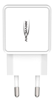 Ansmann HC218PD - Netzteil - 18 Watt - 3000 mA - PD, QC 3.0 - 2 Ausgabeanschlussstellen (USB-C, USB)weiß