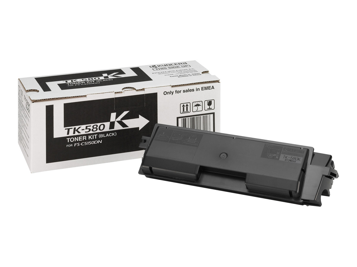 Kyocera TK 580K - Schwarz - original - Tonerpatronefür ECOSYS P6021cdn - P6021cdn/KL3; FS-C5150DN - C5150DN/KL3