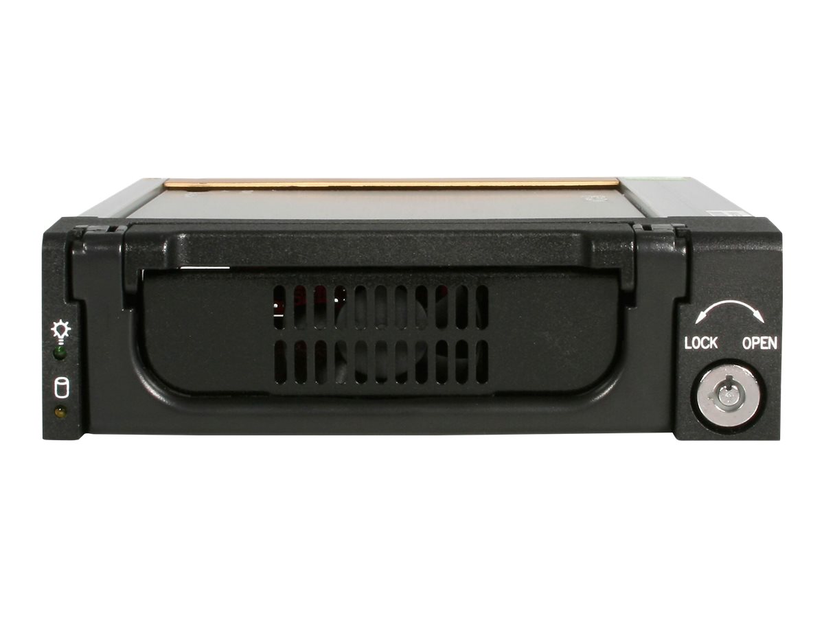 StarTech.com Wechselrahmen 5,25 Zoll - Mobiles Festplatten Hot Swap Speicher Rack für 3,5 (8,9cm)HDD in Schwarz / Aluminium - Mobiles Speicher-Rack - 3.5" (8.9 cm) - Schwarz