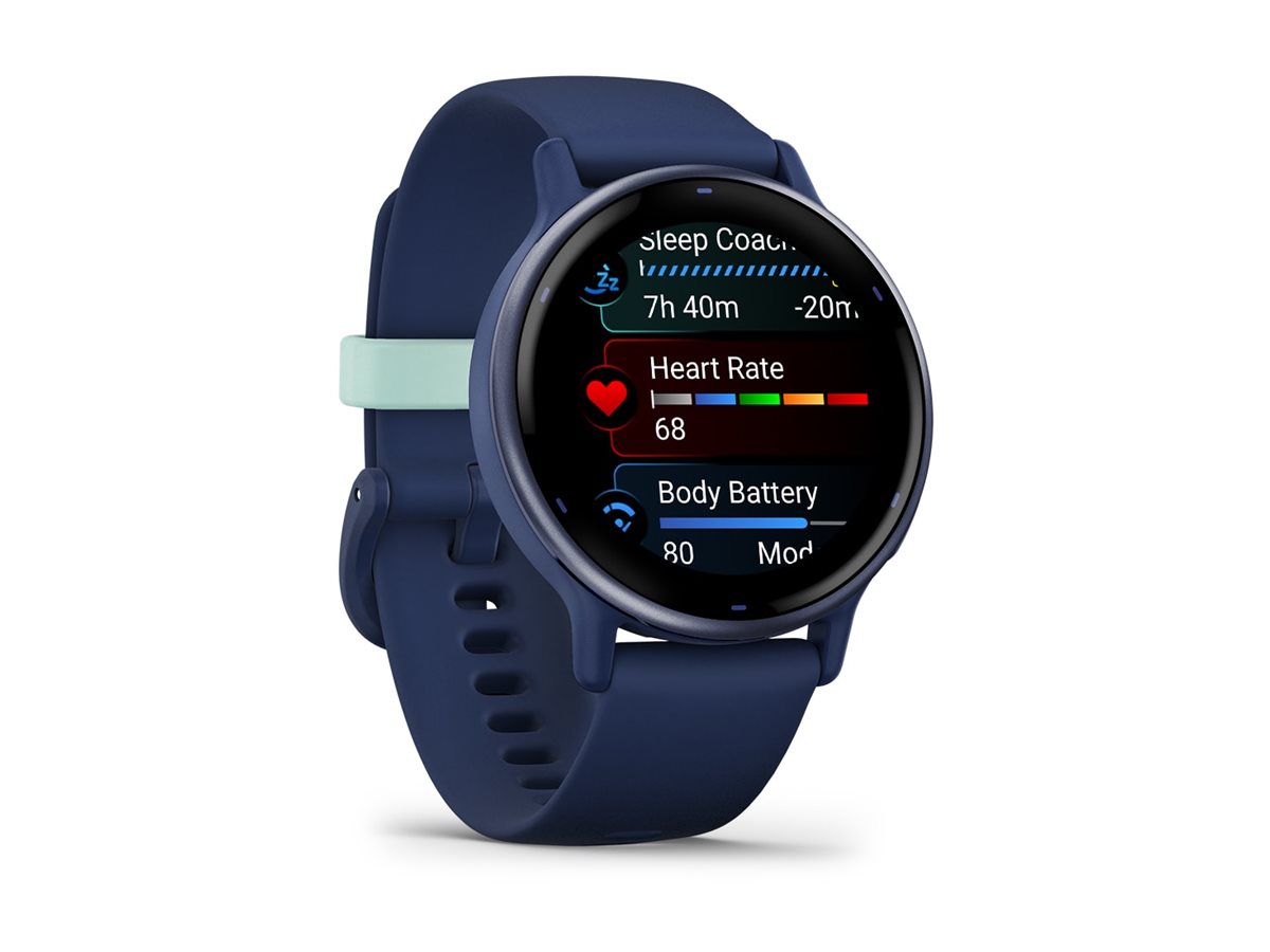 Garmin vívoactive 5 - Marineblau - intelligente Uhr mit Band - Silikon - Handgelenkgröße: 125-190 mm - Anzeige 3.04 cm (1.2")4 GB - Bluetooth - ANT+ - Wi-Fi - 26 g