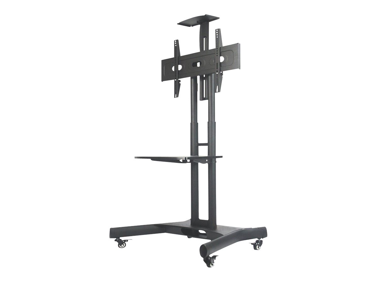Neomounts NM-M1700BLACK TV-Trolley 32-75", Schwarz, Fester Bodenständer, Stahl, 50 kg, 81,3 cm (32"), 190,5 cm (75")NM-M1700BLACK TV-Trolley - 32-75" - max 50 kg - manuell H 104,2-154,2 cm - VESA 200x