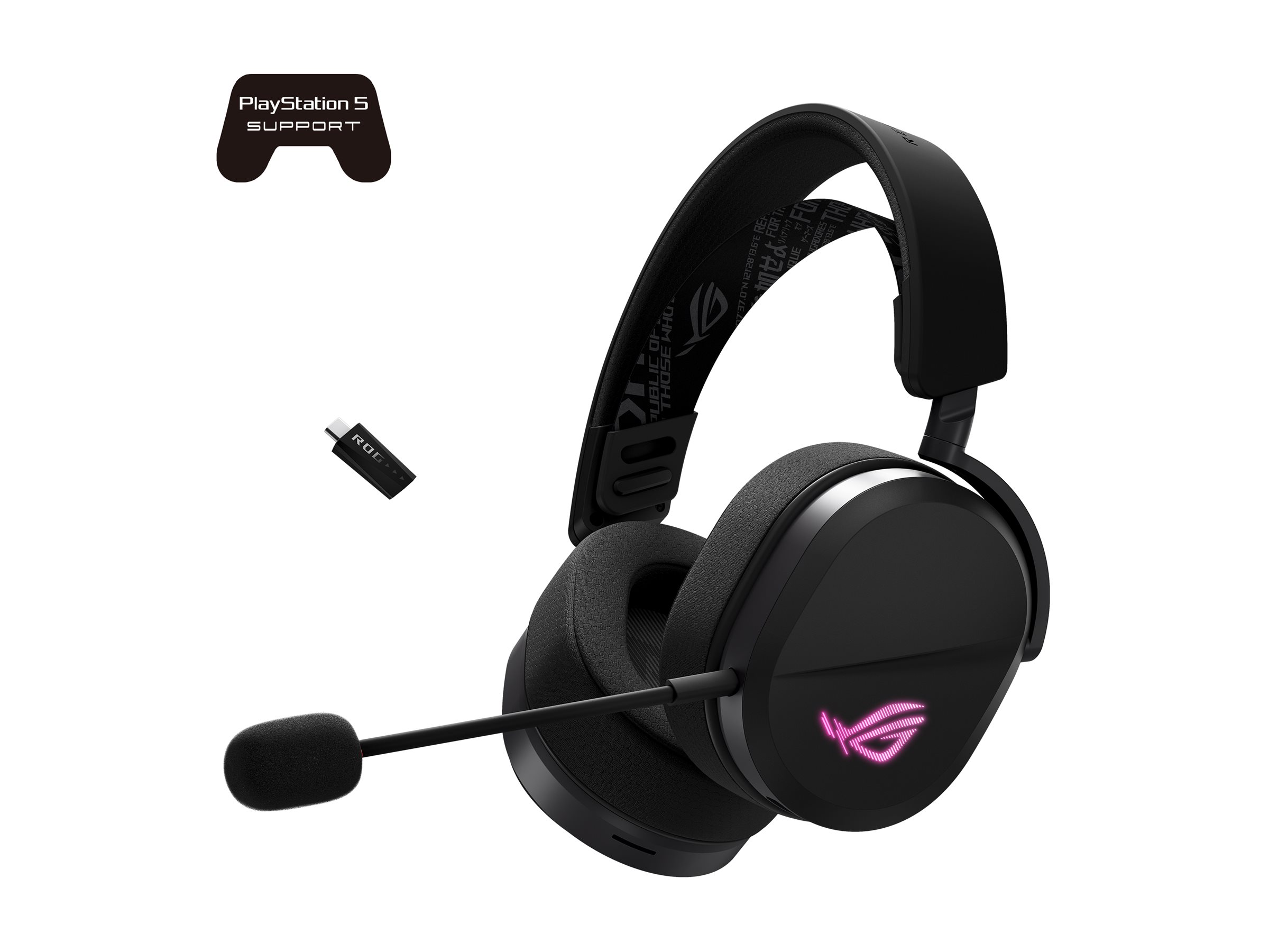 ASUS ROG Pelta - Headset - ohrumschließendBluetooth / 2,4 GHz Funkfrequenz - kabellos - Schwarz