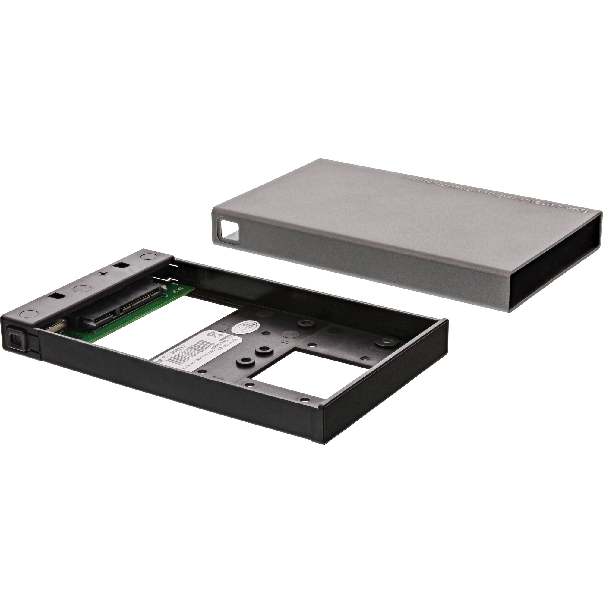 InLine USB 3.1 Gehäuse für 6,35cm (2,5") 6G SATA-Festplatte / SSD - USB-C BuchseSchwarz
