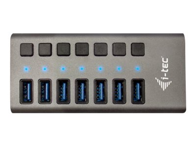 i-tec USB 3.0 Charging HUB 7 port + Power Adapter36 W - Hub - 7 x SuperSpeed USB 3.0 - Desktop