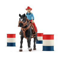 Schleich FARM WORLD 42576, Farm animals / farm toys, Horses, Western / Rodeo, 3 Jahr(e), MehrfarbigCowgirl Barrel Racing Fun