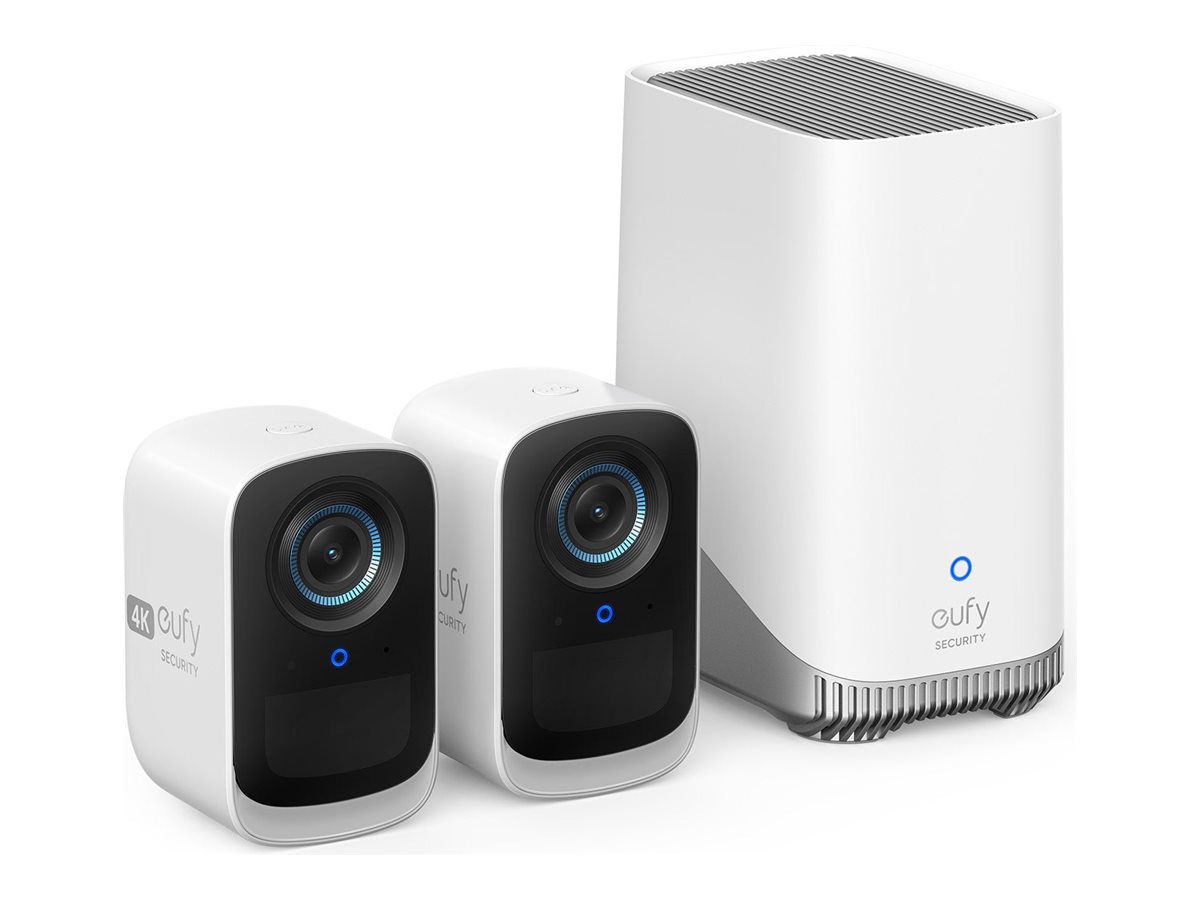 Anker Innovations Eufy eufyCam S300 (eufyCam 3C - 2 Camera Kit - Netzwerk-Überwachungskamera - Außenbereich, Innenbereich - staubgeschützt/wetterfest - Farbe (Tag&Nacht)