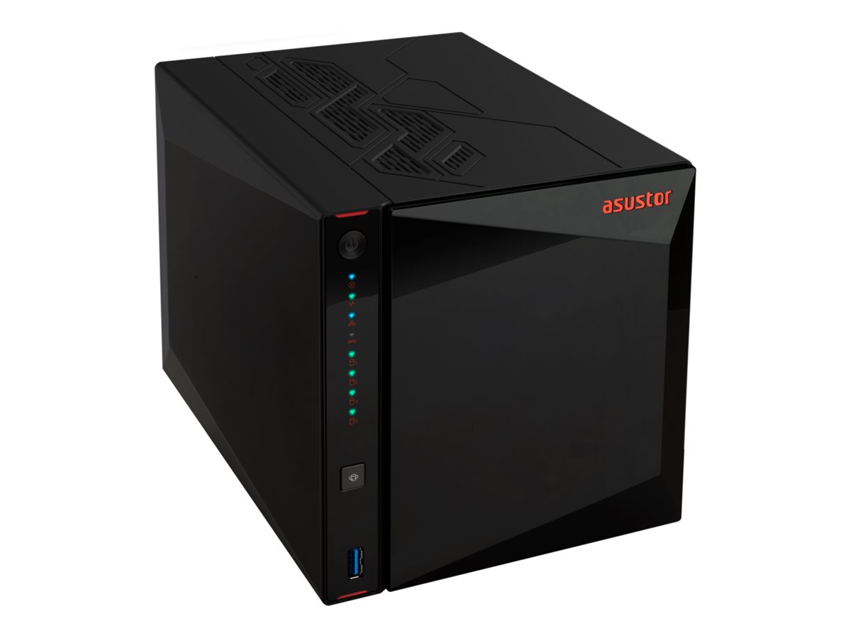 Asustor NSechskanttor 4 Gen 2 AS5404T - NAS-ServerSATA 6Gb/s - RAID 0 - 1 - 5 - 6 - 10 - JBOD - RAM 4 GB - 2.5 Gigabit Ethernet - iSCSI Support