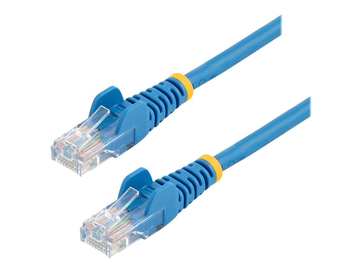StarTech.com 3m Cat5e RJ45 UTP Netzwerkkabel Snagless - Cat 5e Patchkabel - Blau - Stecker / Stecker - Patch-Kabel - RJ-45 (M)zu RJ-45 (M) - 3 m - UTP - CAT 5e - geformt - ohne Haken - Blau