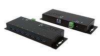 Exsys EX-1188HMS-3, USB 3.2 Gen 1 (3.1 Gen 1) Type-B, USB 3.2 Gen 1 (3.1 Gen 1) Type-A, 5000 Mbit/s, Schwarz, Leistung, 12 V 7 Ports USB 3.2 Gen1 Metal HUB with 15KV ESD Surge Protection