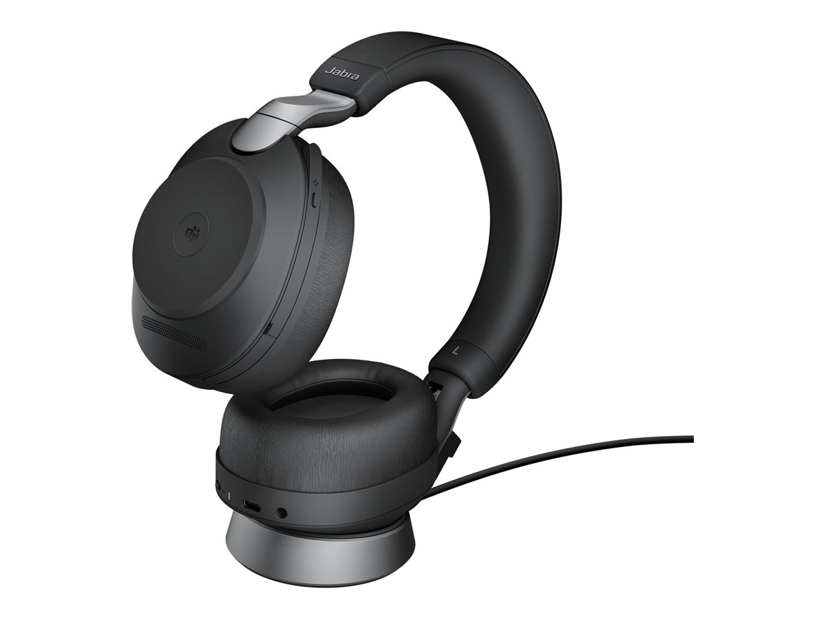 Jabra Evolve2 85 MS Stereo - Headset - ohrumschließendBluetooth - kabellos - aktive Rauschunterdrückung - 3,5 mm Stecker - Geräuschisolierung - Schwarz - Zertifiziert für Microsoft Teams