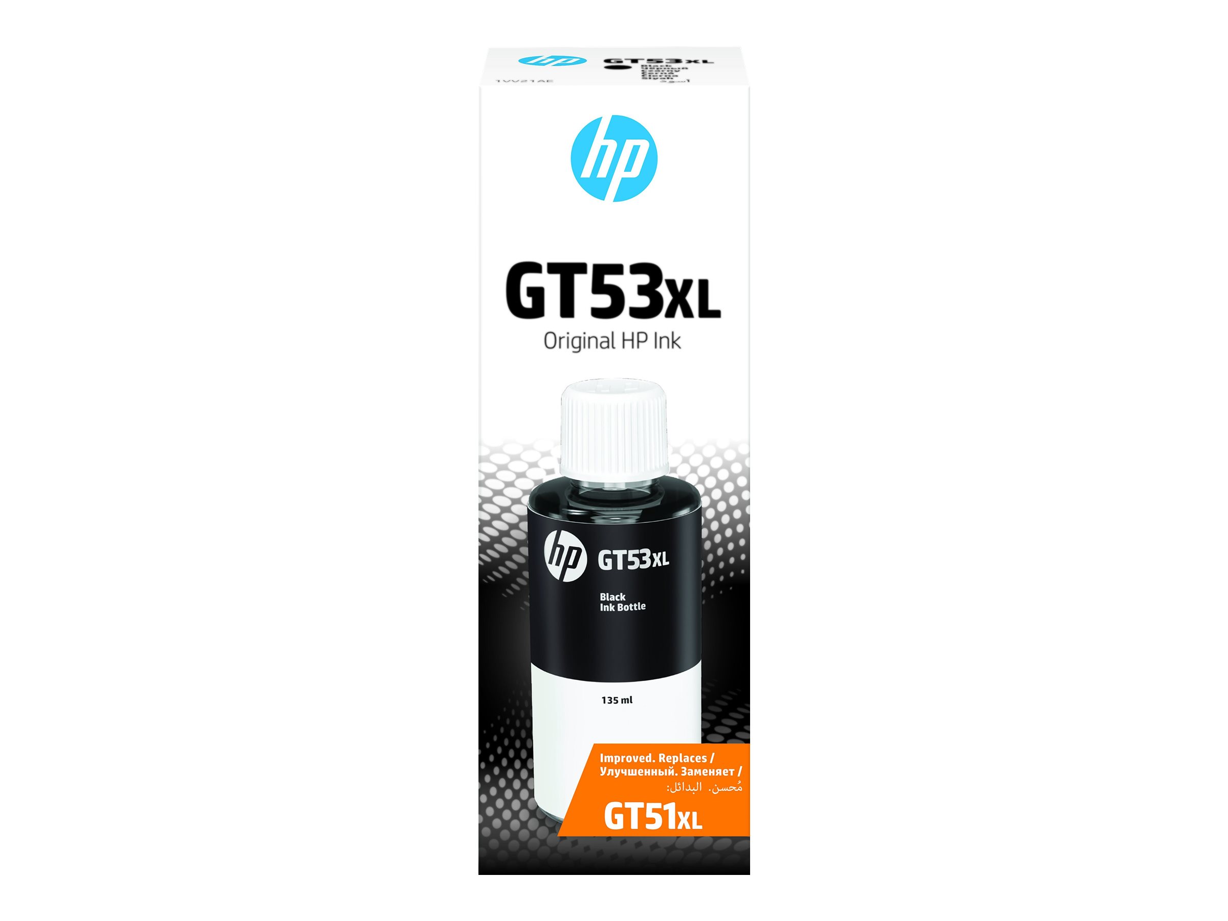 HP GT53XL - 135 ml - mit hoher Kapazität - Schwarzoriginal - Nachfülltinte - für Smart Tank 5105 - 67X - 70XX - 73XX - 750 - 76XX; Smart Tank Plus 55X - 570 - 655