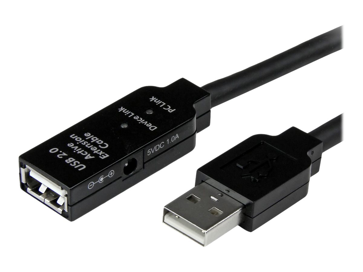 StarTech.com 5m aktives USB 2.0 Verlängerungskabel - St/Bu - USB Verlängerung / Repeater Kabel - USB-Verlängerungskabel - USB (W)zu USB (M) - USB 2.0 - 5 m - aktiv - Schwarz - für P/N: LTUB1MBK - SVA5