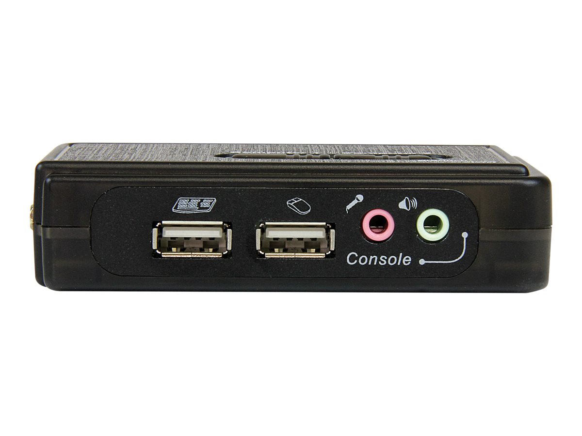 StarTech.com 2 Port USB KVM Switch Kit mit Audio und Kabeln - 2-fach USB VGA Desktop Umschalter inkl. Kabel - KVM-/Audio-Switch - 2 x KVM/Audio - 1 lokaler Benutzer - Desktop