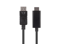 Lanberg Adapterkabel - DisplayPort männlichzu HDMI männlich - 1 m - Doppelisolierung - Schwarz