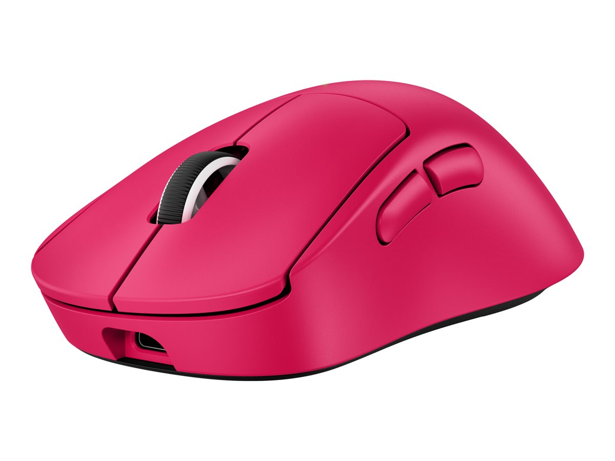 Logitech G PRO X SUPERLIGHT 2 DEX - Maus - ergonomischFür Rechtshänder - optisch - 5 Tasten - kabellos - kabelgebunden - 2.4 GHz - USB - pink