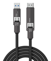 4smarts 549240, 1,5 m, USB C, USB C, USB4 Gen 3x2, 40 Gbit/s, Schwarz