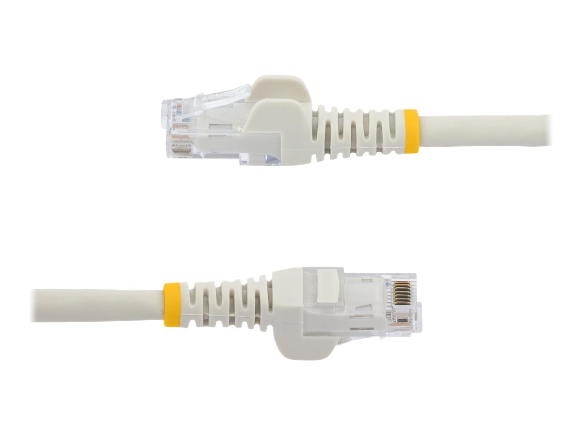 StarTech.com 1m CAT6 Ethernet Cable, 10 Gigabit Snagless RJ45 650MHz 100W PoE Patch Cord, CAT 6 10GbE UTP Network Cable w/Strain Relief, White, Wiring is UL Certified/TIA - Category 6 - 24AWG (N6PATC1