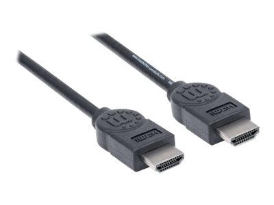 Manhattan HDMI Cable, 4K@30Hz (High Speed), 1.8mMale to Male - Black - Ultra HD 4k x 2k - Fully Shielded - Gold Plated Contacts -  - Polybag - HDMI-Kabel - HDMI männlich zu HDMI männlich - 1.8 m - Dop