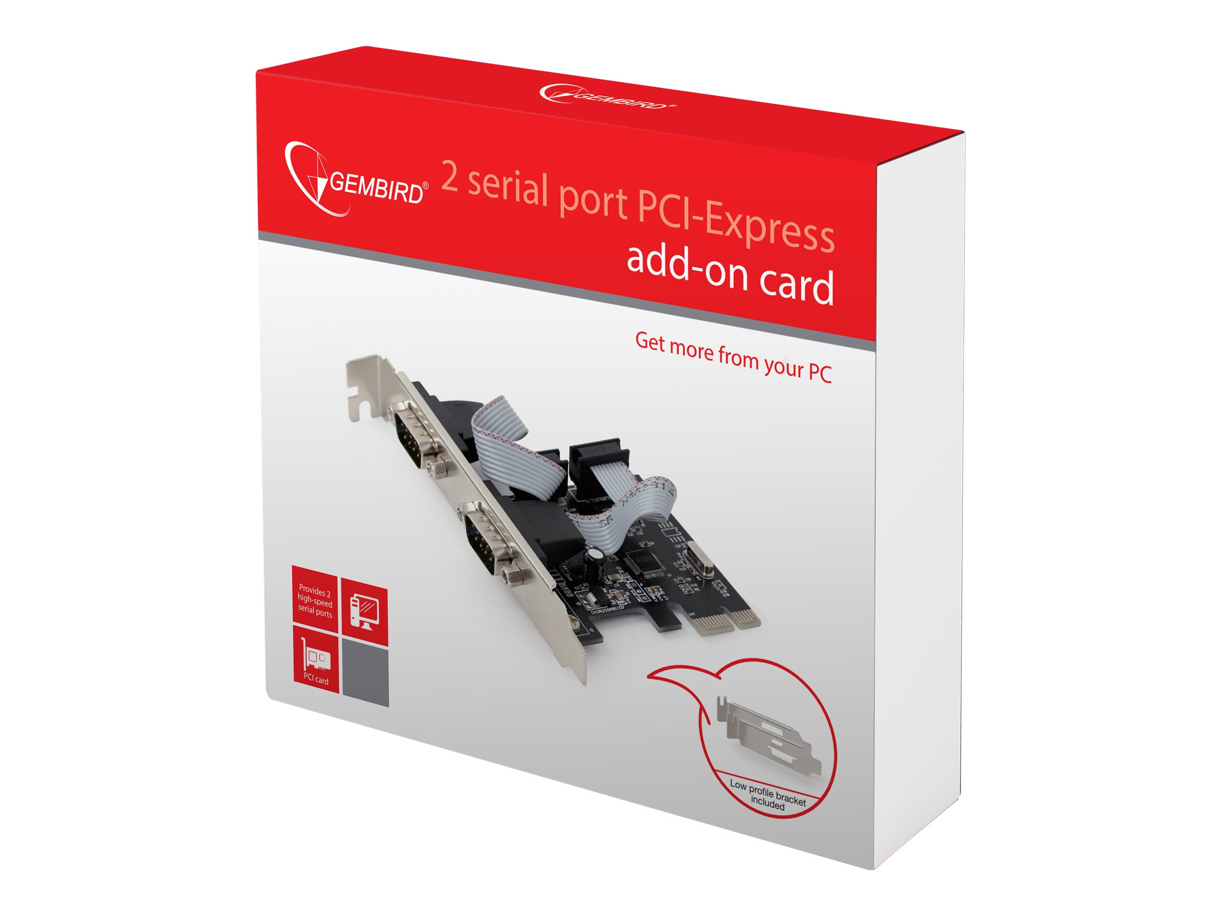 Gembird SPC-22 - Serieller Adapter - PCIe 1.1RS-232 x 2