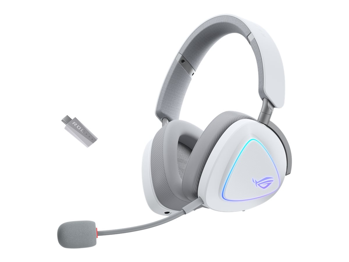 ASUS ROG Delta II - Headset - ohrumschließendBluetooth / 2,4 GHz Funkfrequenz - kabellos - 3,5 mm Stecker