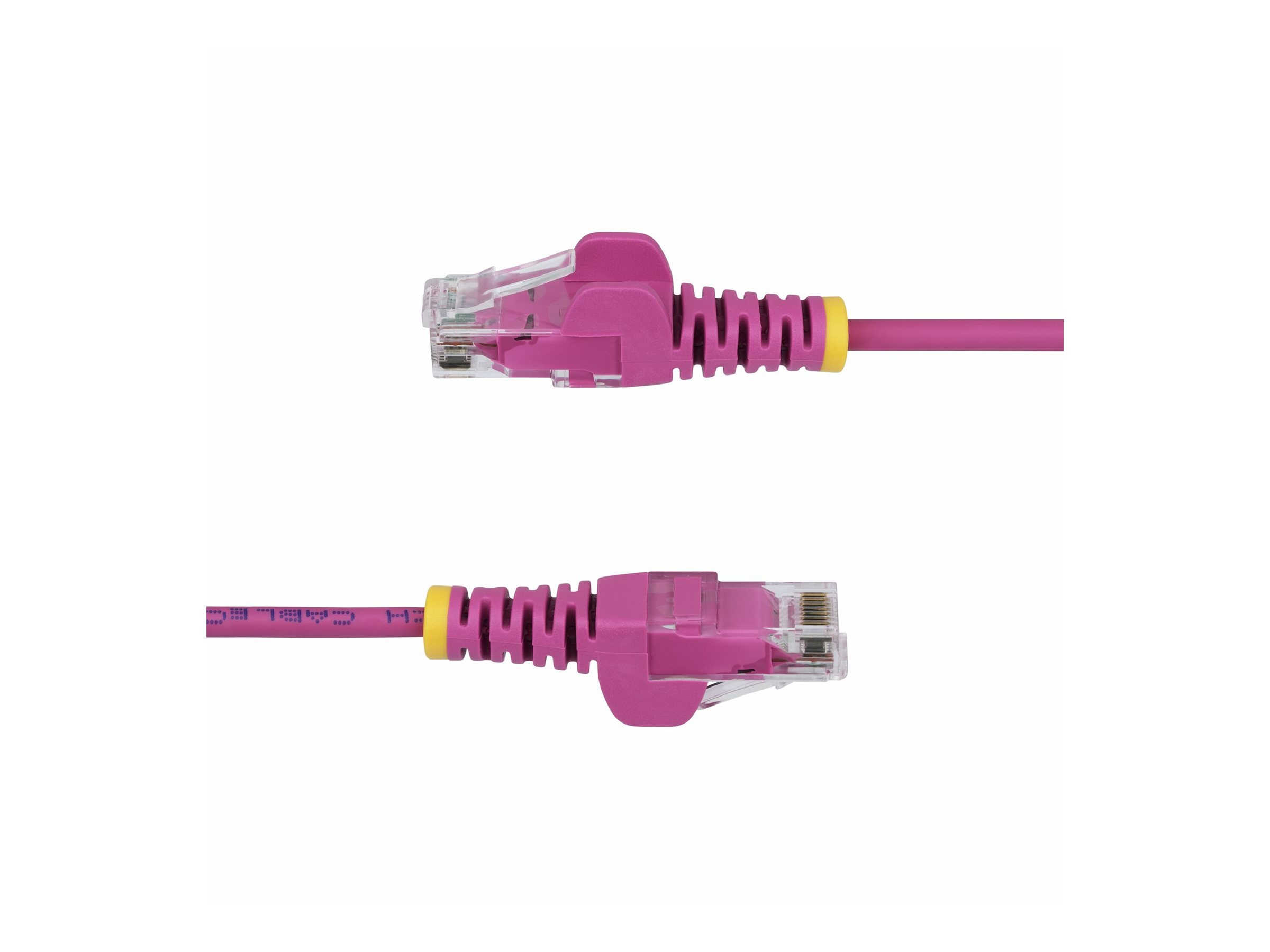 StarTech.com 3m Pink Slim CAT6 Ethernet Cable, Snagless, 28AWG, LSZH - Patch-Kabel - RJ-45 (M)zu RJ-45 (M) - 3 m - 3.6 mm - UTP - CAT 5/5e/6 - IEEE 802.3bt - halogenfrei - ohne Haken - stabiler Kupfer