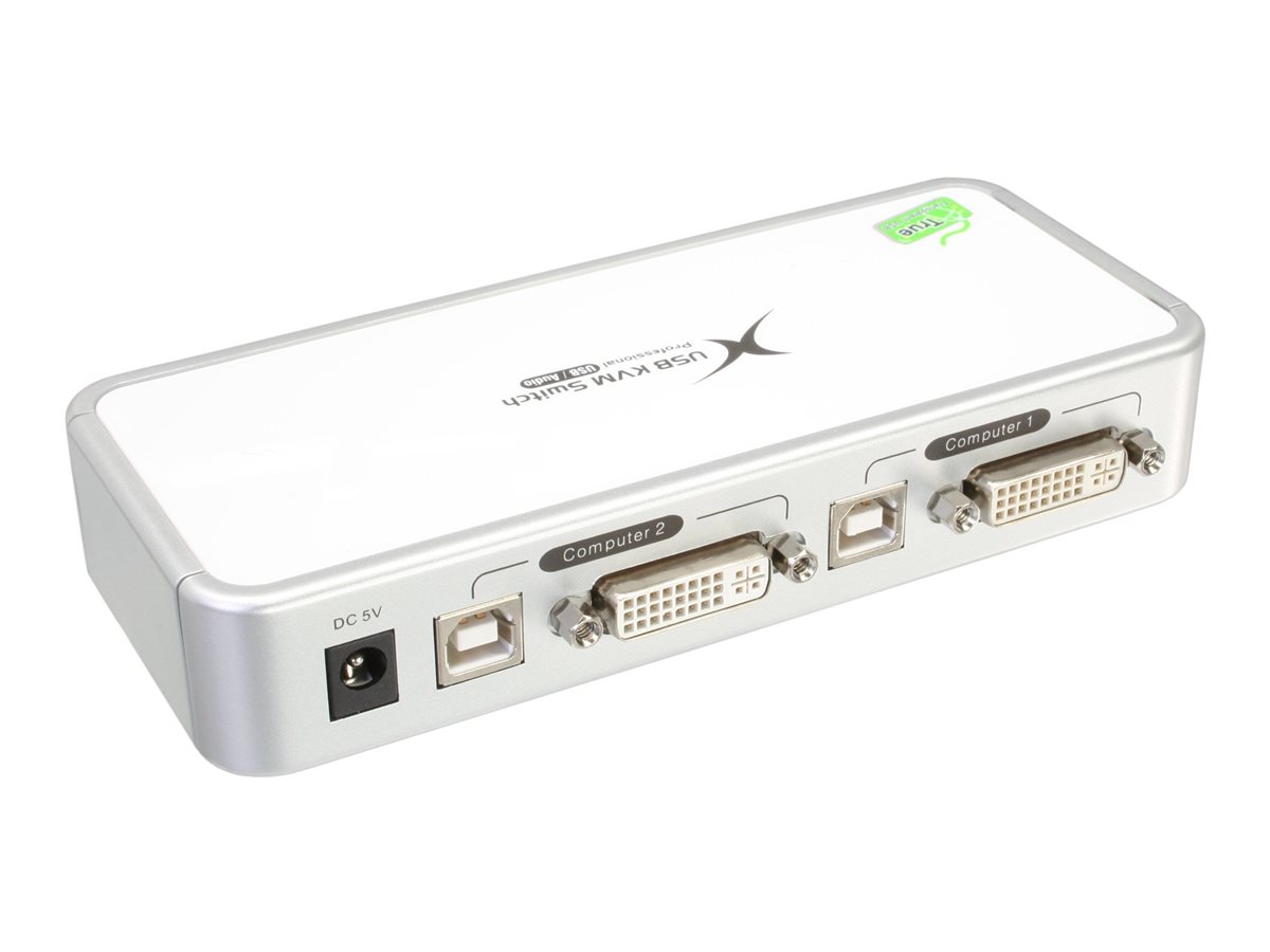 InLine KVM Switch - DVI - 2-fach - USB (4-fach) - mit Audio1 lokaler Benutzer - Desktop