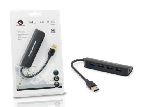 Conceptronic C4PUSB3 - Hub - 4 x SuperSpeed USB3.0 - Desktop