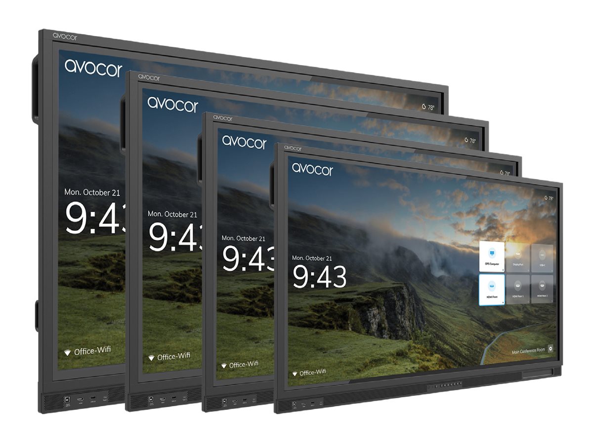 Avocor 190 cm (75") Diagonalklasse E Series LCD-Display mit LED-Hintergrundbeleuchtung - interaktiv - mit Touchscreen (Multi-Touch)4K UHD (2160p) 3840 x 2160 - direkt beleuchtete LED