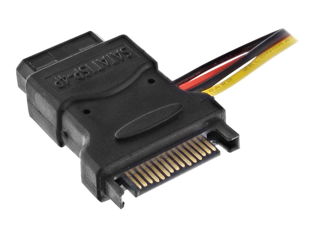 InLine SATA Stromadapterkabel - SATA Buchse an 3x 13,34cm (5,25") Stecker - 0,15m15 cm - verseilt