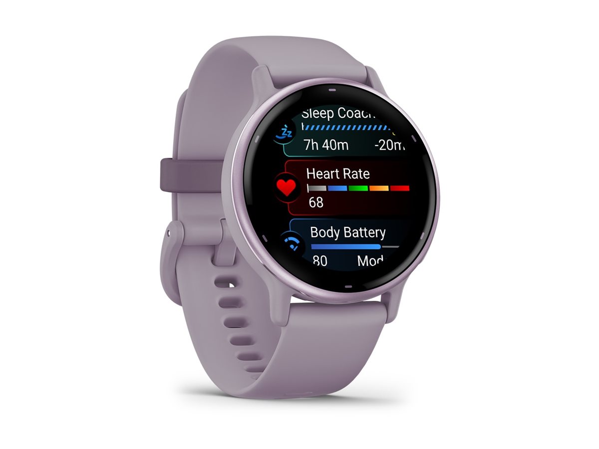 Garmin vívoactive 5 - Orchid - intelligente Uhr mit Band - Silikon - Handgelenkgröße: 125-190 mm - Anzeige 3.04 cm (1.2")4 GB - Bluetooth - ANT+ - Wi-Fi - 26 g