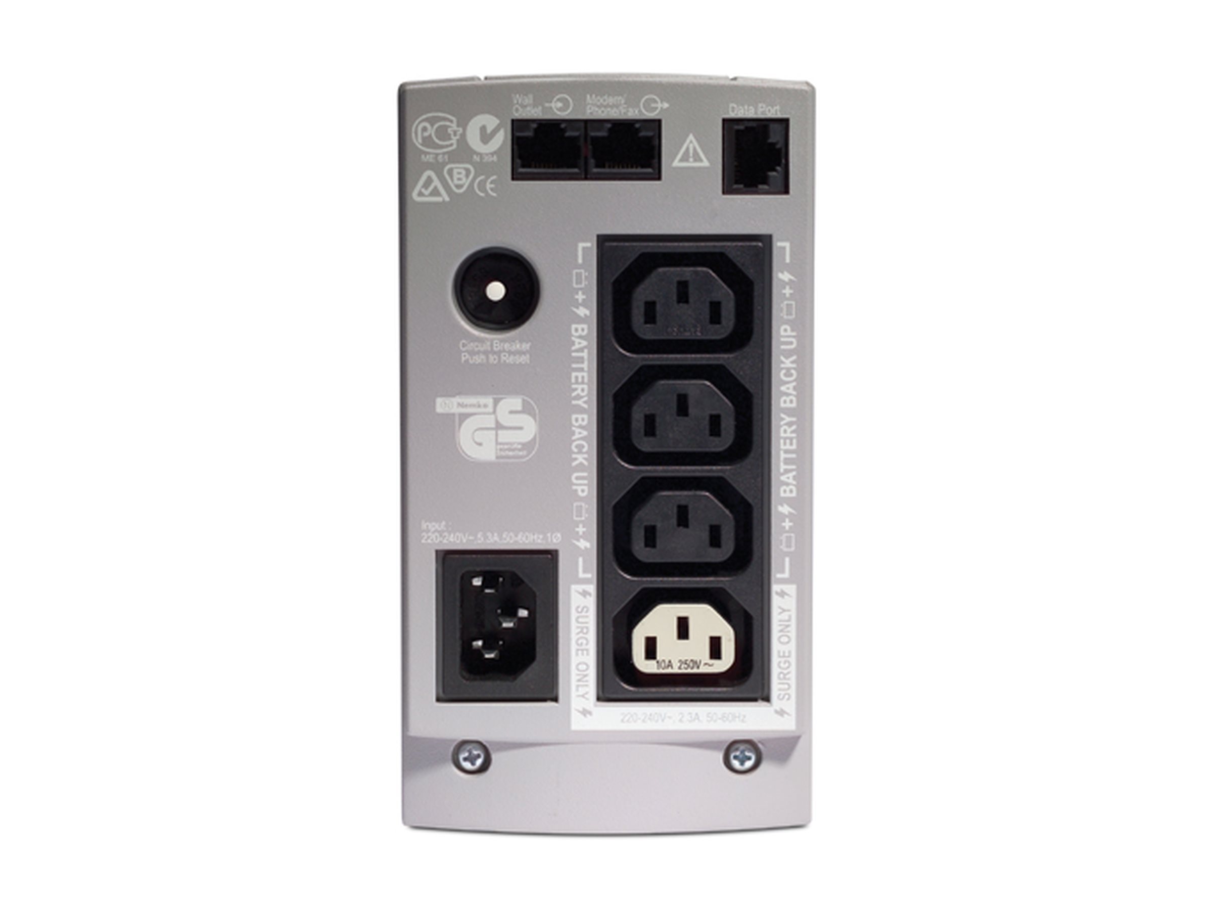 APC Back-UPS CS 500 - USV - Wechselstrom 230V - 300 Watt - 500 VA - RS-232 - USB - Ausgangsanschlüsse: 4 - beige